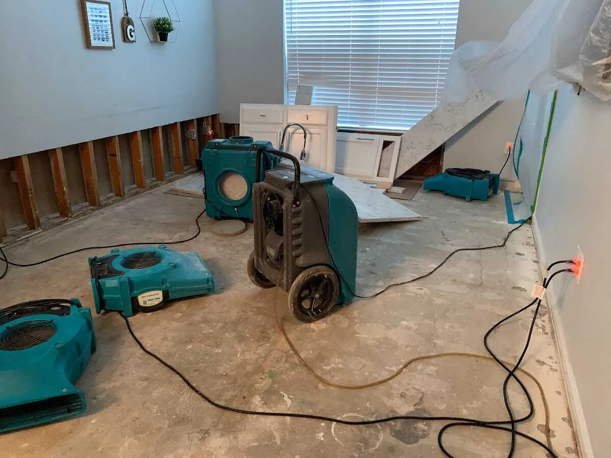 Dehumidifier in flood-cut room for Water Extraction & Removal in DuPont
